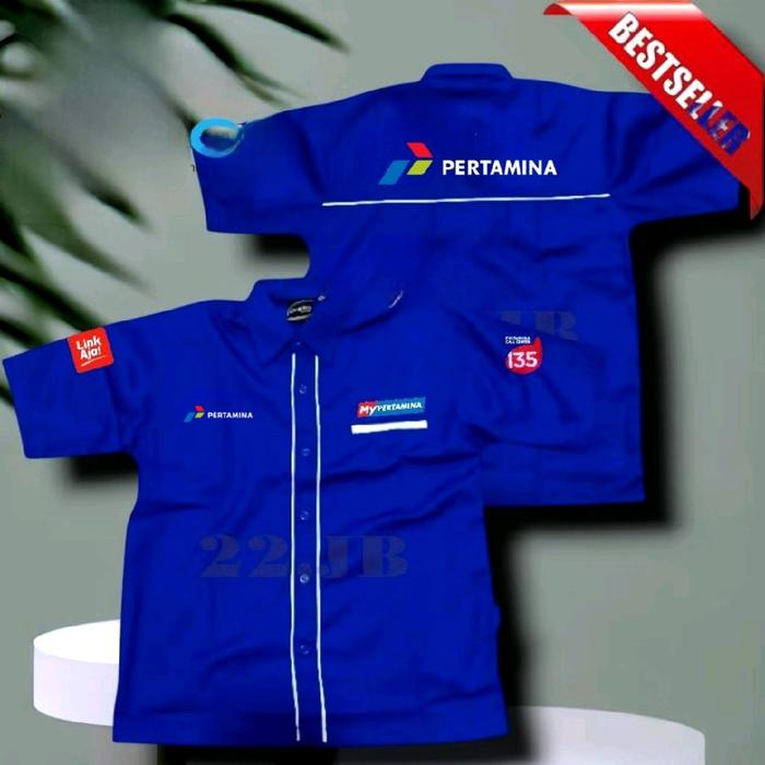 kemeja bordir Pertamina kemeja Pertamina baju Pertamina seragam Pertamina kemeja SPBU Baju SPBU baju