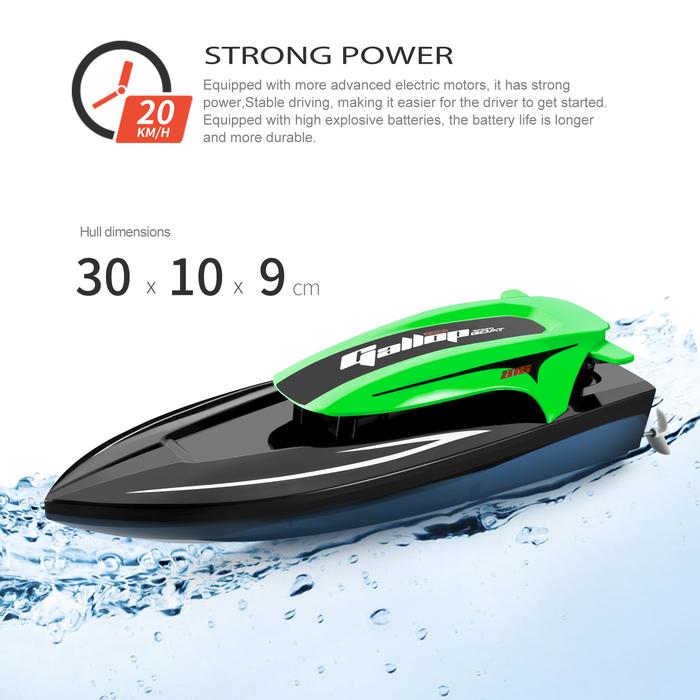 Kapal Remote Control 2.4g, mainan kapal air balap kapal Yacht tahan