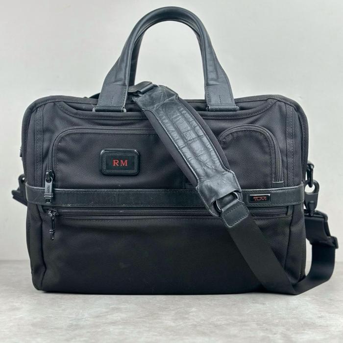 Tumi Alpha 2 Expandable Organizer Laptop Briefcase Shoulder Bag BC327 100% Authentic