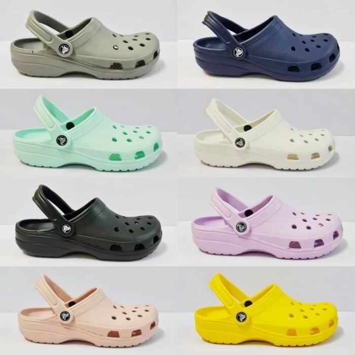 Crocs Unisex Klasik Clog Sandal Hitam Bernapas Sepatu Pria Dan Wanita Klasik Ori