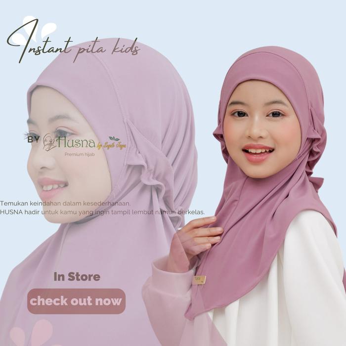Husna Sugihjaya Hijab Bergo Instan Instan Pita Anak Bahan Jersey Zara Exclusive By BILQEEZ STORE