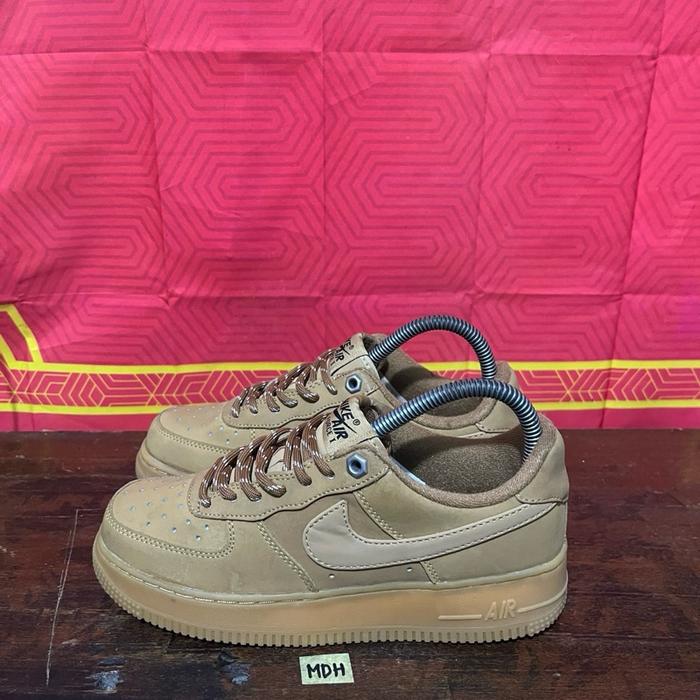 Sepatu second branded nike af1 low brown size 36