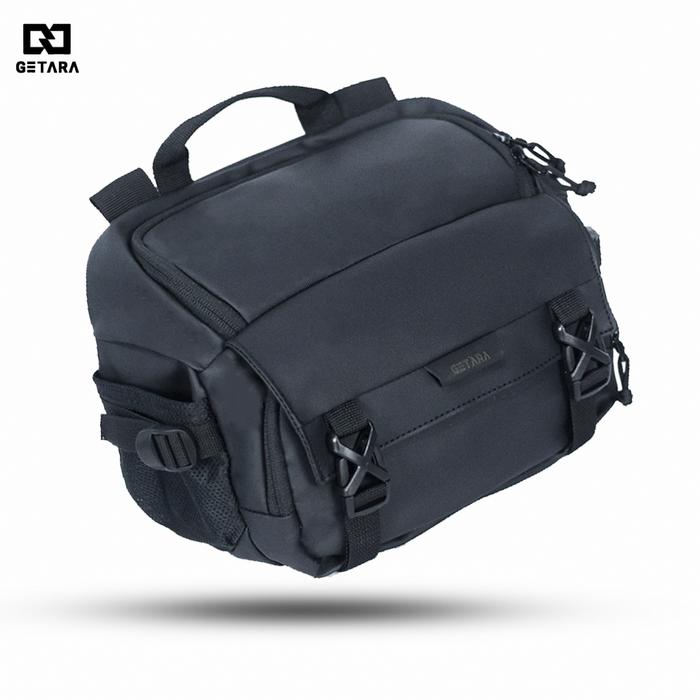 GETARA Tas Selempang Pria Slingbag Anti Air Black Series