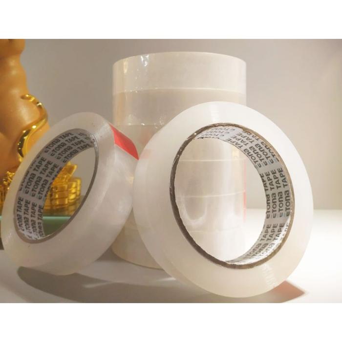 Harga Pabrik! Etona Lakban 1 Inch Full 100 Yard. 24 Mm X 100 Yard Bening