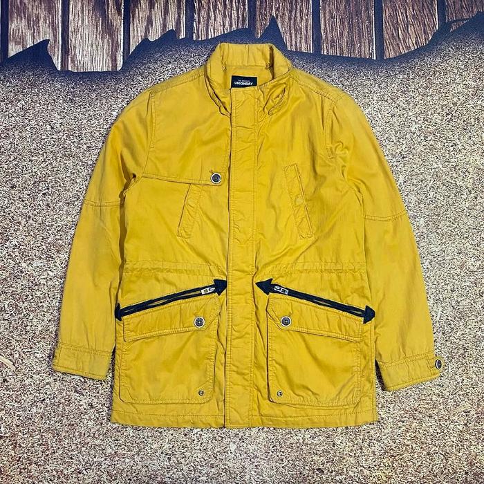 work jaket parka big pocket UNION BAY kuning mustard jaket multi pocket banyak saku murah bagus size