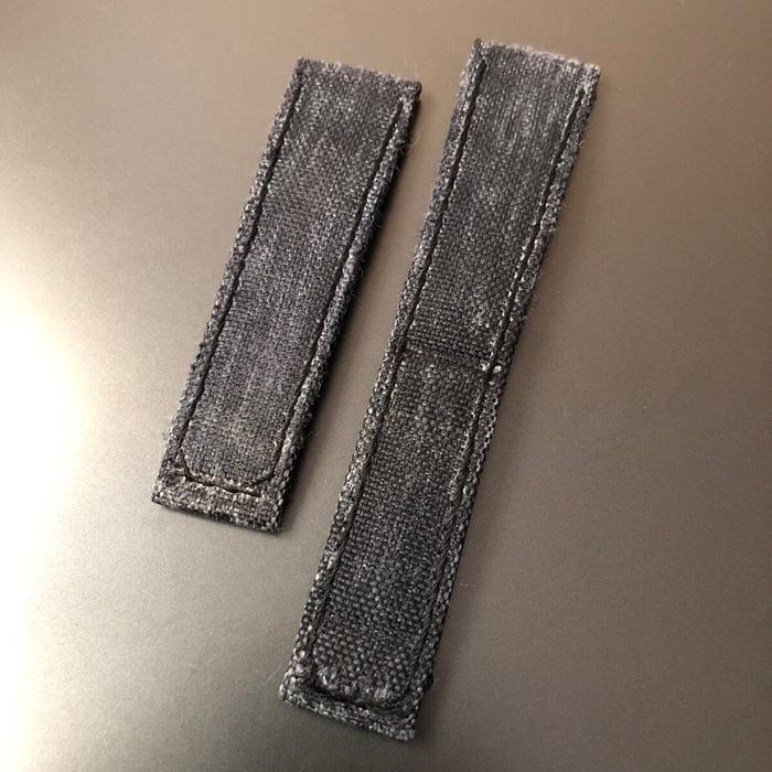 BLack Denim Strap 22MM By Custom Strap For TAG Heuer Carrera,Aquaracer,Formula 1 Etc