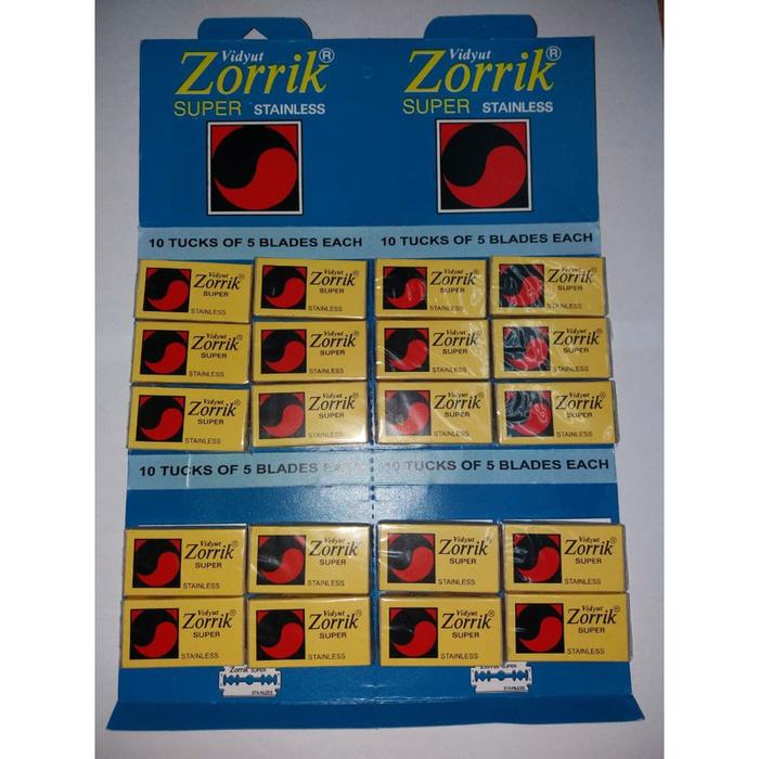 Silet Zorrik Stainless Steel Original Isi 20 Kotak