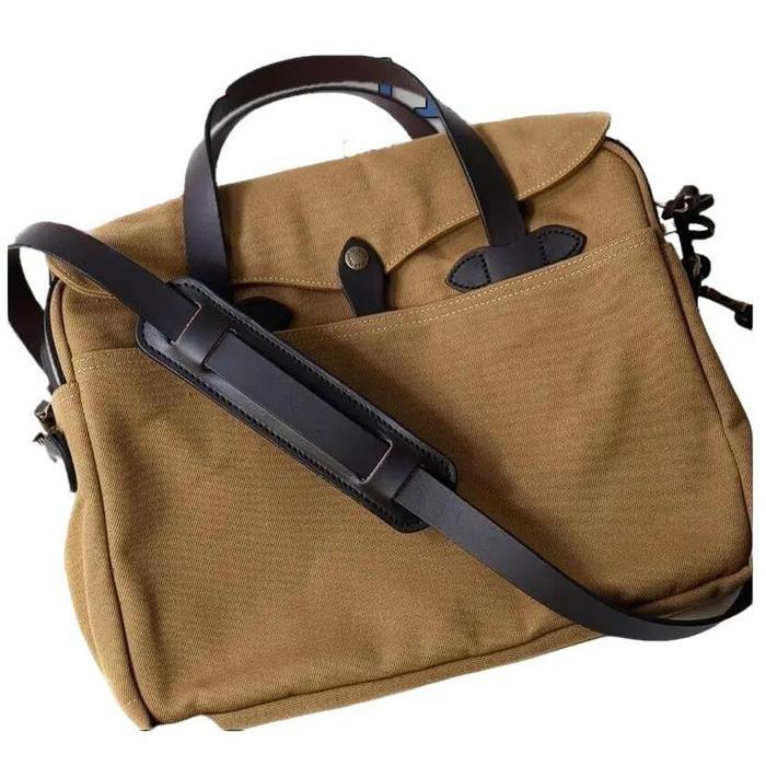 Filson Tas 11070256 - Rugged Twill Original Briefcase - Tas Bisnes Asli Buatan USA dengan Kualitas I