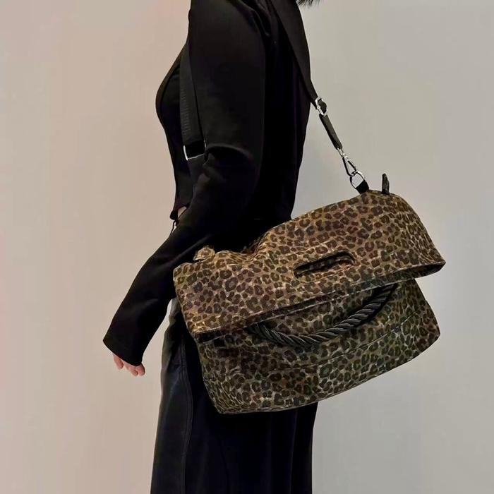 Tas Wan Cetakan macan tutul New Vacation  Women’s Bag/Tas Wanita  /Tas Pantai Impor T0068
