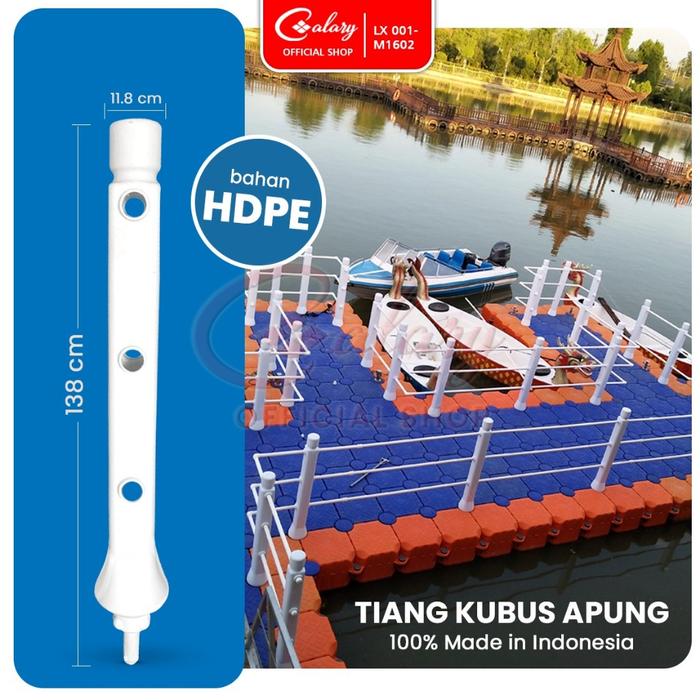SPEEDS Handrail Tiang Kubus Apung HDPE Dermaga Apung 3 Lubang Pole Magic Float 001-1602