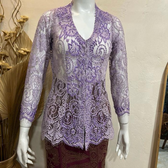 Kebaya Payet Jepang MGB Original dengan Desain Elegan dan Warna Ungu Mewah  Lingkar dada 92-96