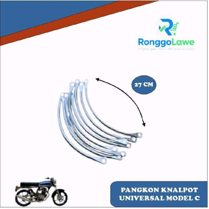 Pangkon Knalpot Universal Model C 27 CM untuk Motor