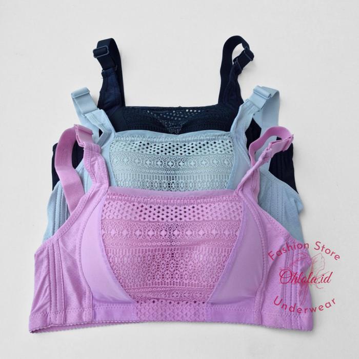 3 Pcs Bra Kemben Tiana Teli Twineery Hanabra Toyazi 701 Kait 4 Cup Besar Bh Telaris Tanpa Kawat