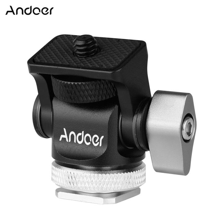 Andoer Adaptor Tripod Mini LED, Kepala Dingin Monitor Dudukan Monitor