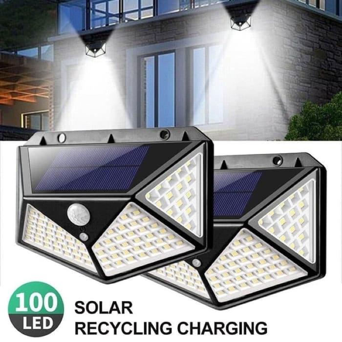 Sale !!! Lampu Solar Cell 100 Led Lampu Taman Outdoor Sensor Gerak