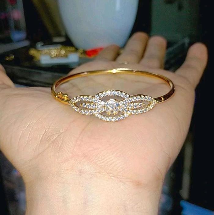 gelang Bangkok titanium wanita lapis emas