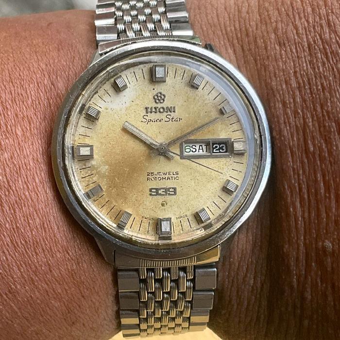 JAM KUNO VINTAGE ANTIK SWISS: TITONI SPACE STAR 939 AUTOMATIC FULL ORIGINAL AIRMASTER SPACEKING COSM