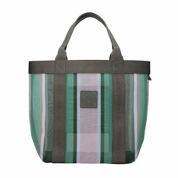 Tas Starbucks Big Green Grey Pink Mesh Bag Pink Taiwan Bag Summer Style