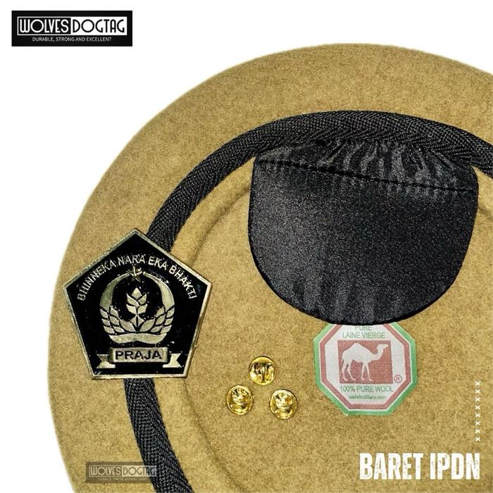 Baret IPDN / Baret taruna ipdn / baret camel praja ipdn / topi ipdn / baret coklat ipdn / baret wool
