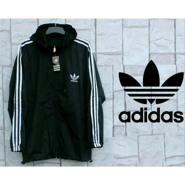 jaket parasut original Adidas Pria Wanita Distro Hitam Bomber Keren