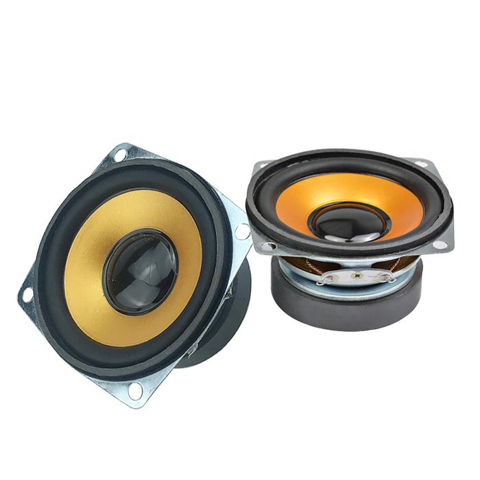 2PCS 4 Ohm 2.5Inch Audio Woofer Speaker 65MM Full Range Rubber Edge