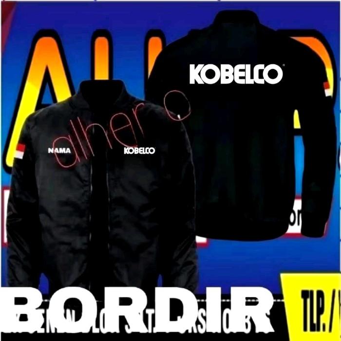 Jaket bordir Kobelco Jaket bomber Kobelco full bordir jaket bomber excavator Kobelco jaket Kobelco j
