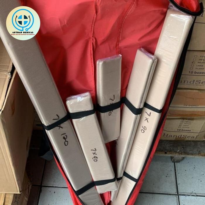 spalak bidai 1set / bidai kayu mitela 1set + tas / spalak kayu patah tulang 1set