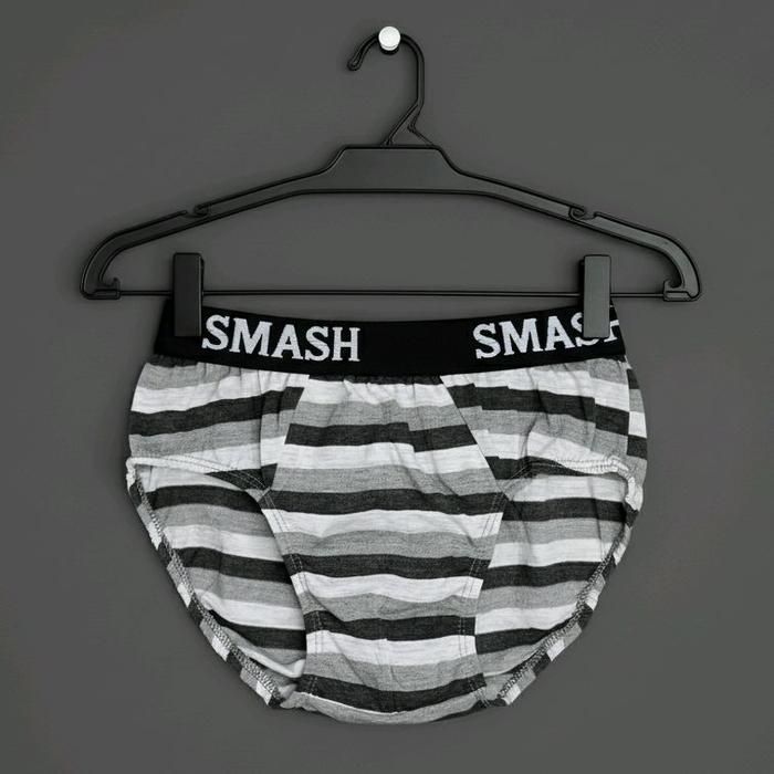 Smash Paket 3pc CD Cowok Segitiga Celana Dalam Pria Motif Bahan Kaos Katun Dewasa Motif Garis Keren 