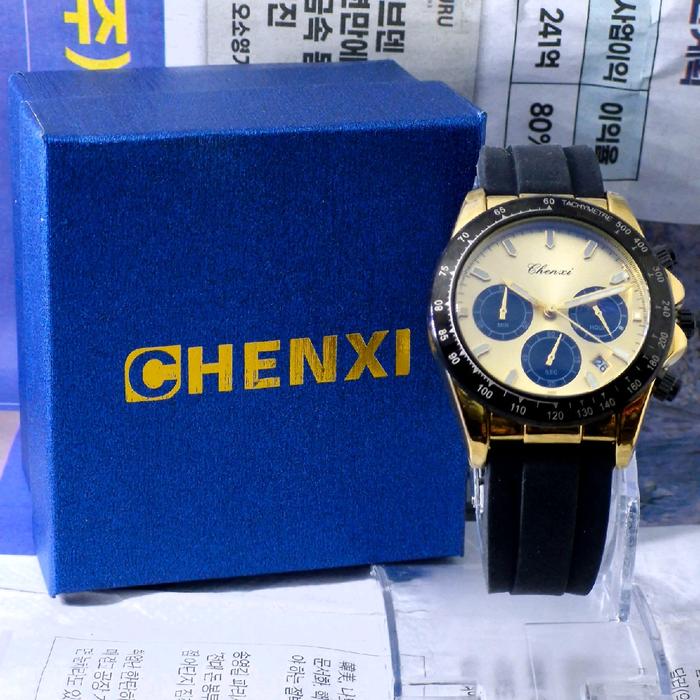 Chenxi Jam Tangan Mesin Kronograf Kedap Air 3 Atm Tali Karet