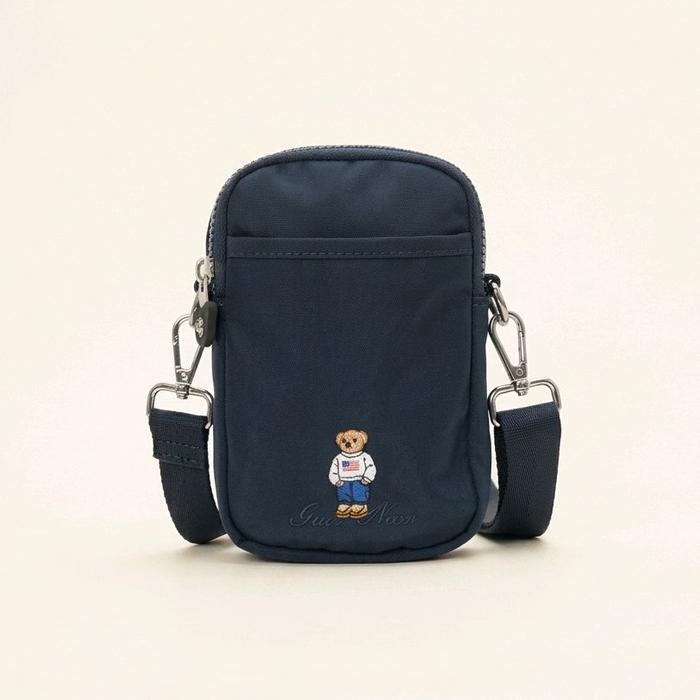 TTWN GUOO BEAR BANGKOK GO2072 NAVY PHONE BAG NYLON GUOO BEAR TAS TTWN TERBARU