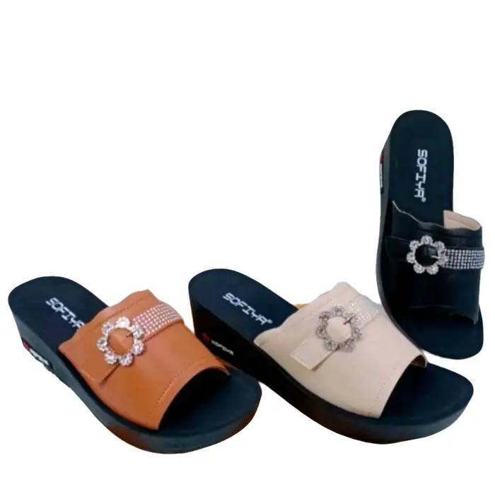 Sandal Wedges Sofiya Original Import Boom Salle Promo Terbaru Wanita Sendal Jepit