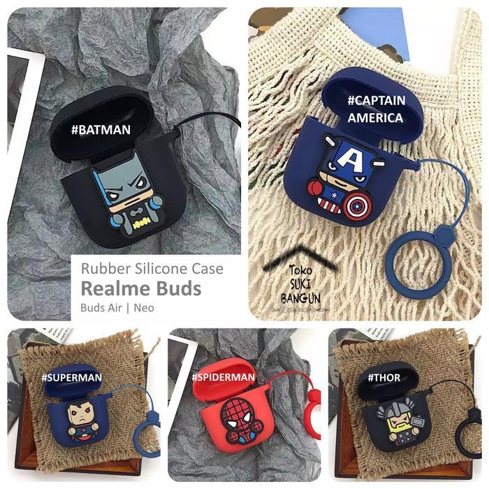 Case untuk Realme Buds Air / Buds Air Neo Silicone HEROES Carabiner