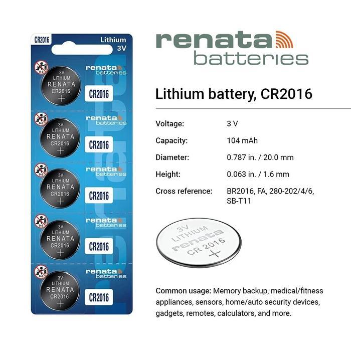 Baterai Renata Cr2016 Cr 2016 Battery Renata Cr2016 Cr 2016 Batre Renata Cr2016 Cr 2016 Prenium