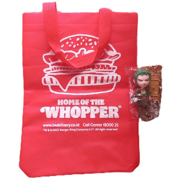 TOTE BAG TAS BELANJA EKSLUSIF BURGER KING BONUS MAINAN ONE PIECE