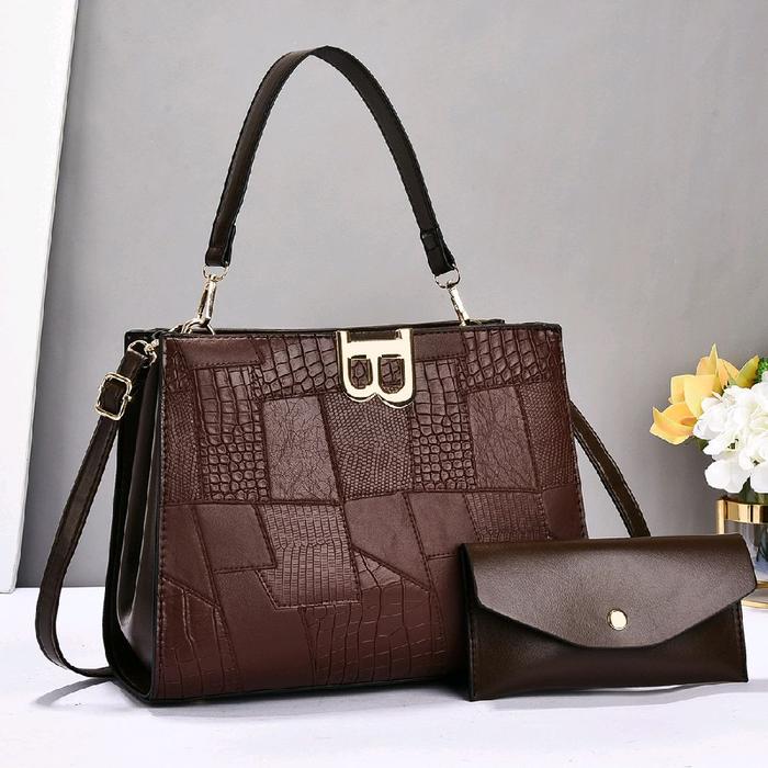 Tas Selempang Wanita Ukuran Besar 3 Ruang Desain Elegan