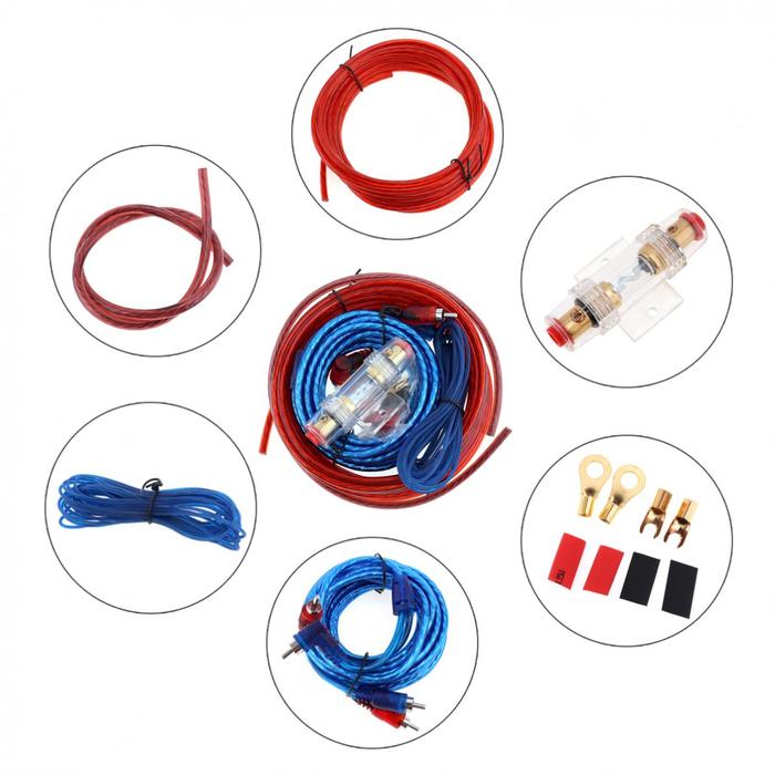 1 Set Mobil Power Amplifier Mobil Speaker Woofer Kabel Mobil Power
