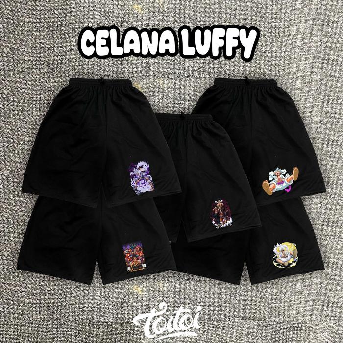 celana pendek luffy, celana pendek distro, celana pendek anime