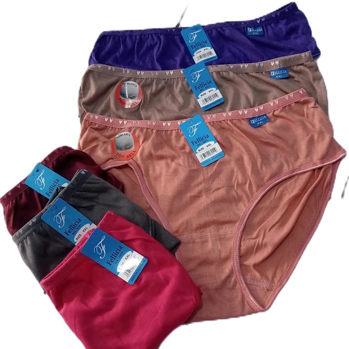 COD (Size XL - XXL) paket hemat Celana dalam wanita isi 6pcs FELLICIA 3201 untuk remaja dan dewasa P