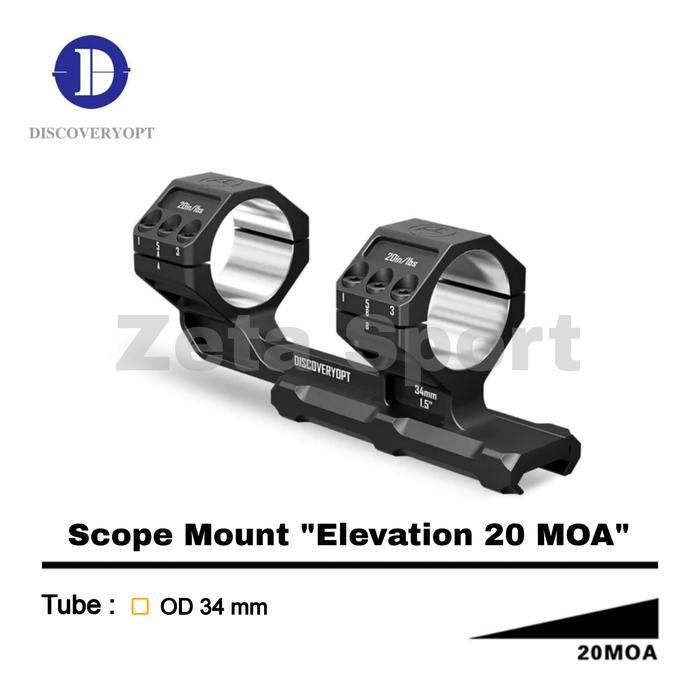 STOK TERBATAS !!!! CANTILEVER 3 SCREW MOUNTING ONE PIECE DISCOVERY OD 34 MM 20 MOA ORIGINAL 100% | T