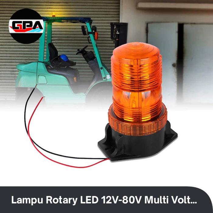 Lampu Rotary LED Beacon Mini Forklift Kedip Blitz Emergency DC 12V 24V 36V 80V