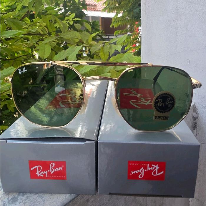 Kacamata Original Rayban RB3648 Gold Frame Black Lens
