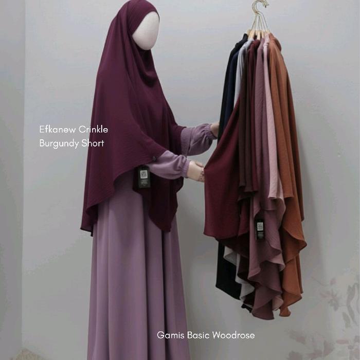 KHAIRANA - French Khimar FK crinkle premium by Khairana Muslim Jilbab