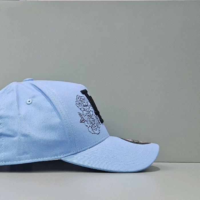 TOPI BASEBALL BORDIR LOS ANGEL BABY BLUE
