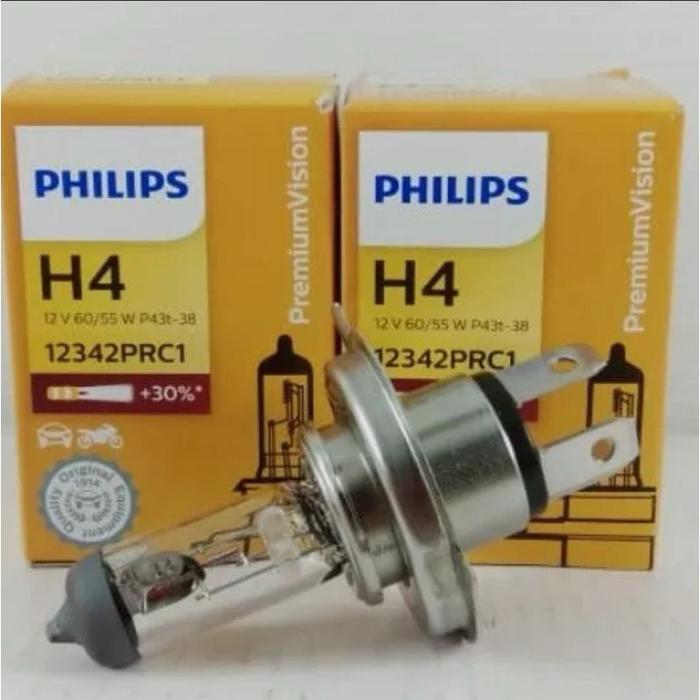 Bolamp Head Lamp Lampu Halogen/Dop Halogen H4 12V 60/55  Bolamp Mobil Watt Standart+30% lebih terang
