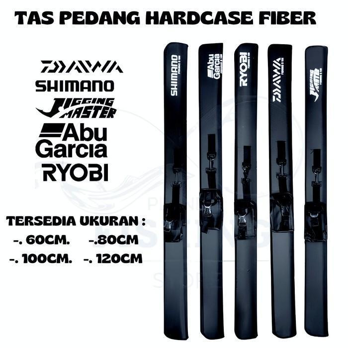 Tas Joran Pancing Selempang Model Pedang Hardcase Shiman0 Bahan Fiber Anti Air 60cm 80cm 100cm 120cm