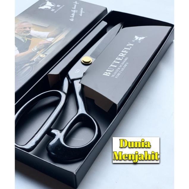 Gunting Kain Butterfly Original Hitam (Gunting Baja) 8" / 9" / 10"