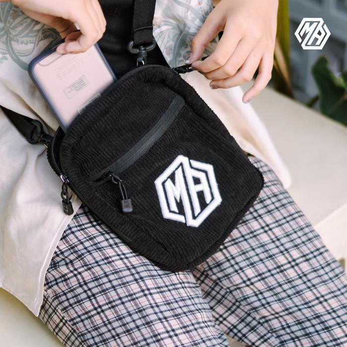 Slingbag Pouch Casual - Series #1 Milliart Hitam Corduroy