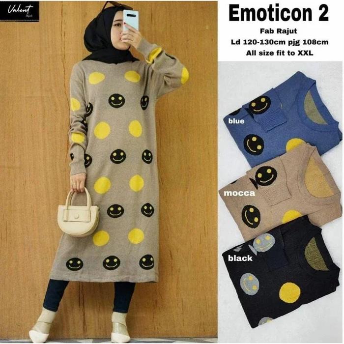 Long Tunik Knit Import terbaru Endar Rajut Bahan Tebal Adem Nyaman by Mumu Fashion Solo