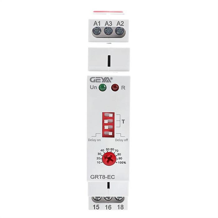 GEYA GRT8-EC 10A Dual Function Timer Relay on Delay or Off Delay Relay AC230V Time Relay