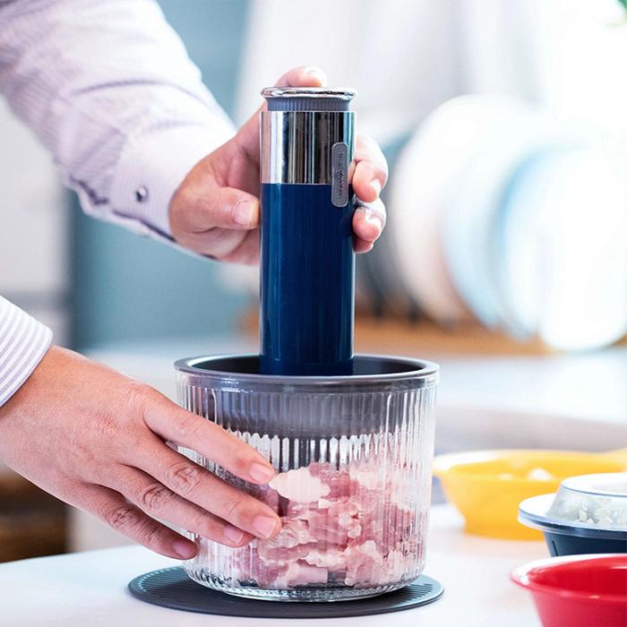 Penggiling Daging Dapur Pemotong Listrik 500Ml Mixer Bumbu Mangkuk